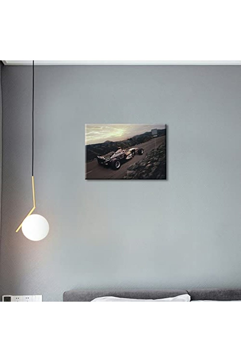 TISHIRON ALAYRA Canvas Wall Art Decor Car Car in Competition Poster Wall Art Contemporary Family Bedroom Decor Prints for Home Living Room Dining Room Kitchen Framed Ready to Hang 18x12 in - Image 4