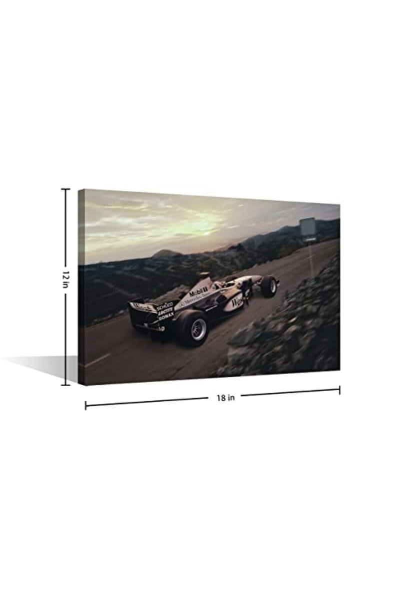 TISHIRON ALAYRA Canvas Wall Art Decor Car Car in Competition Poster Wall Art Contemporary Family Bedroom Decor Prints for Home Living Room Dining Room Kitchen Framed Ready to Hang 18x12 in - Image 3