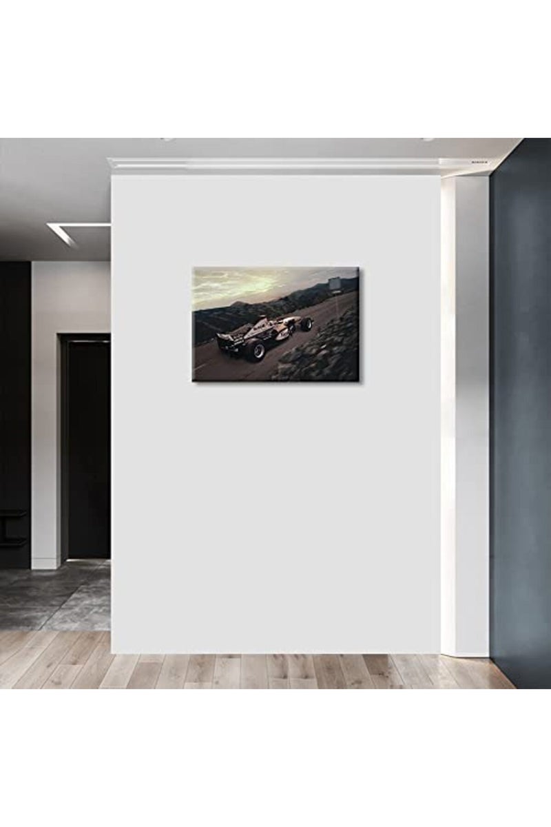 TISHIRON ALAYRA Canvas Wall Art Decor Car Car in Competition Poster Wall Art Contemporary Family Bedroom Decor Prints for Home Living Room Dining Room Kitchen Framed Ready to Hang 18x12 in - Image 5