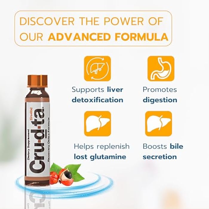 Cru-d-ta Crudta Recovery Detox Formula with L-Glutamine, Silymarin Extract, Boldo Extract, Antioxidants, Immune Support, 5 Vials - Image 2
