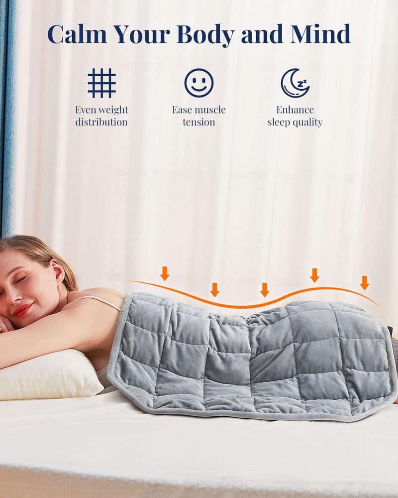 Kivik Weighted Blanket 5 lbs for Adults Small Weighted Blanket Travel Size Weighted Lap Blanket Throw for Calming & Relaxing Household Machine Washable-Grey 29x24 Inches - Image 2