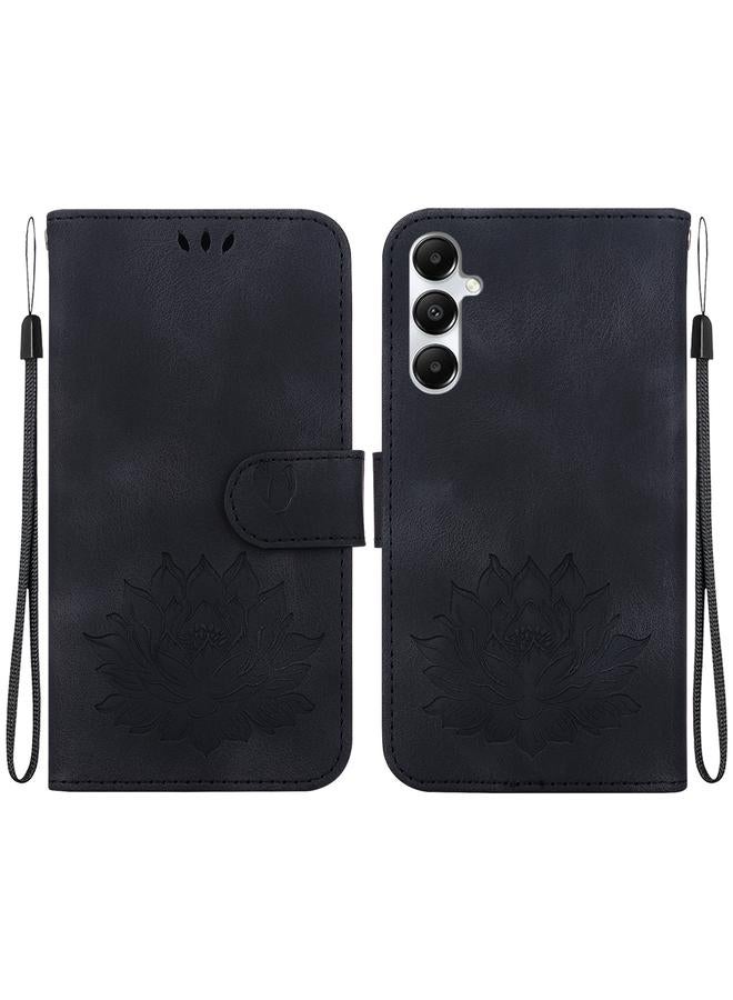 The Bros Case For Samsung Galaxy A05s Lotus Embossed Leather Phone Case 