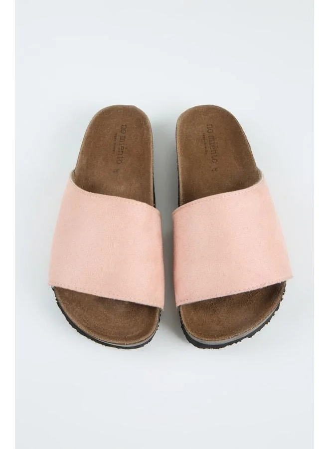 no miento June Women's Vegan Leather Single-Strap Powder Slipper.