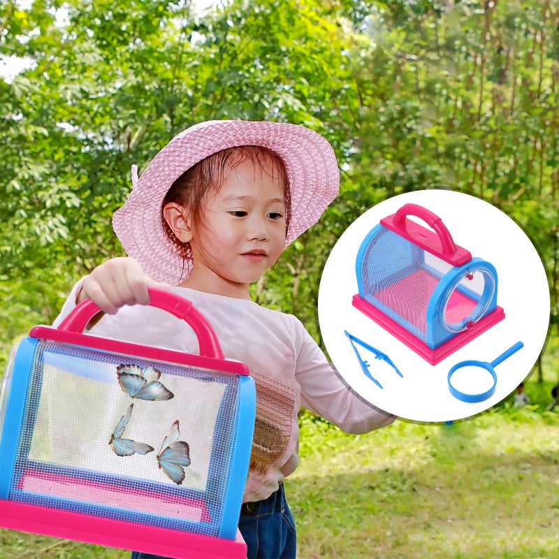 📦 صندوق الحشرات بتصميم شبكي قابل للتنفس مع مقبض محمول للمراقبة السهلة - Image 2