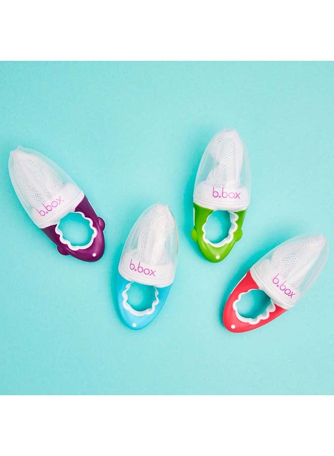 b.box Toddler Fresh Food Feeder With 2 Extra Mesh Bags, Blueberry, 14 X 5.7 CM - Image 4