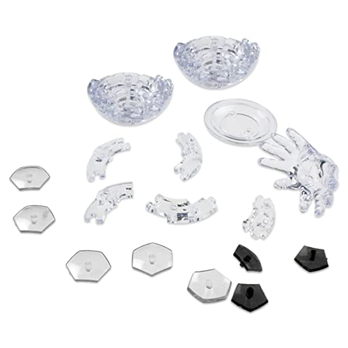 Coolplay 3D Crystal Puzzle for Children, Soccer Puzzle Ball Light-up for Adult Black and Transparent - 76 Pieces - Image 4