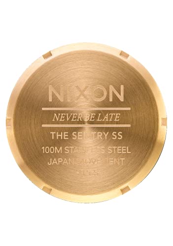 NIXON Sentry SS Stainless Steel Day/Date 42mm WR 100 Meters Mens Watch A356 - Image 5