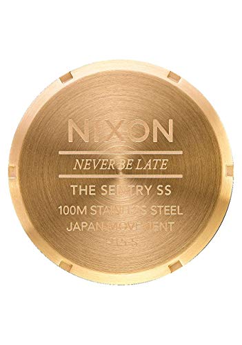 NIXON Sentry SS Stainless Steel Day/Date 42mm WR 100 Meters Mens Watch A356 - Image 4