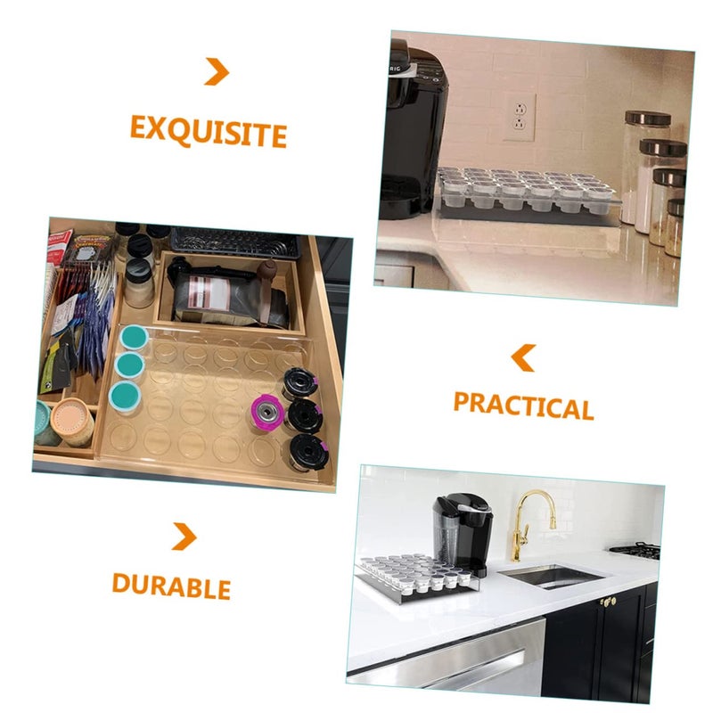Transparent Acrylic Coffee Capsule Holder Organizer Display Rack For Compact Storage - Image 3