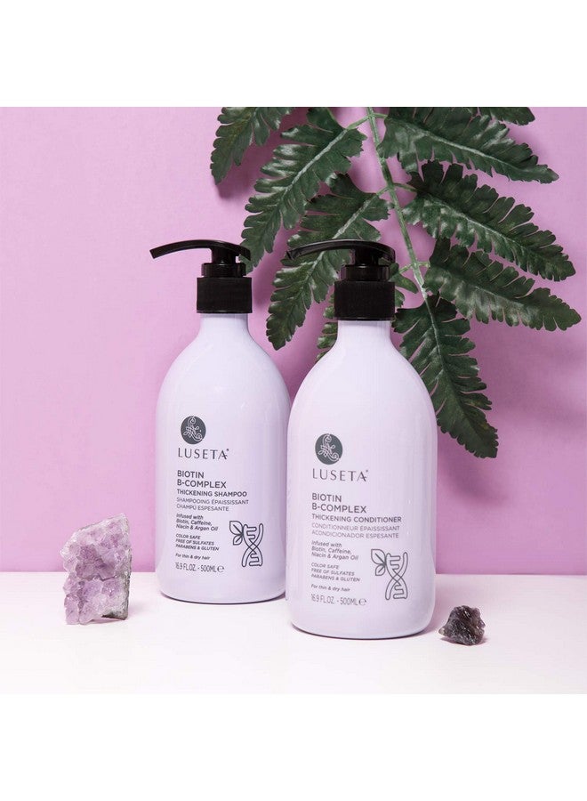 L LUSETA Luseta Biotin Bcomplex Thickening Shampoo For Hair Growth And Strengthener Hair Loss Treatment For Thinning Hair With Biotin Caffein And Argan Oil For Men & Women All Hair Types 16.9Oz - Image 3