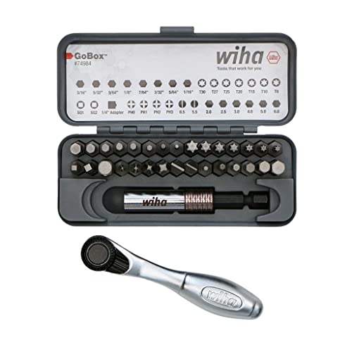 Wiha 74984 32 Piece GoBox Standard Bit Set with Mini Ratchet - Image 3