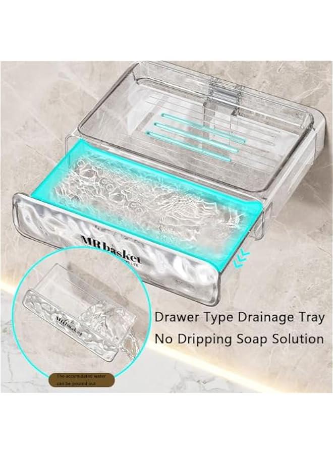 FYLX Strong Soap HolderSuction Cup Soap HolderShower Soap Tray Suction Cup Wall MountedSuitable for ShowersBathrooms Bathtubsand Kitchen SinksNon DrillingDetachable - Image 2