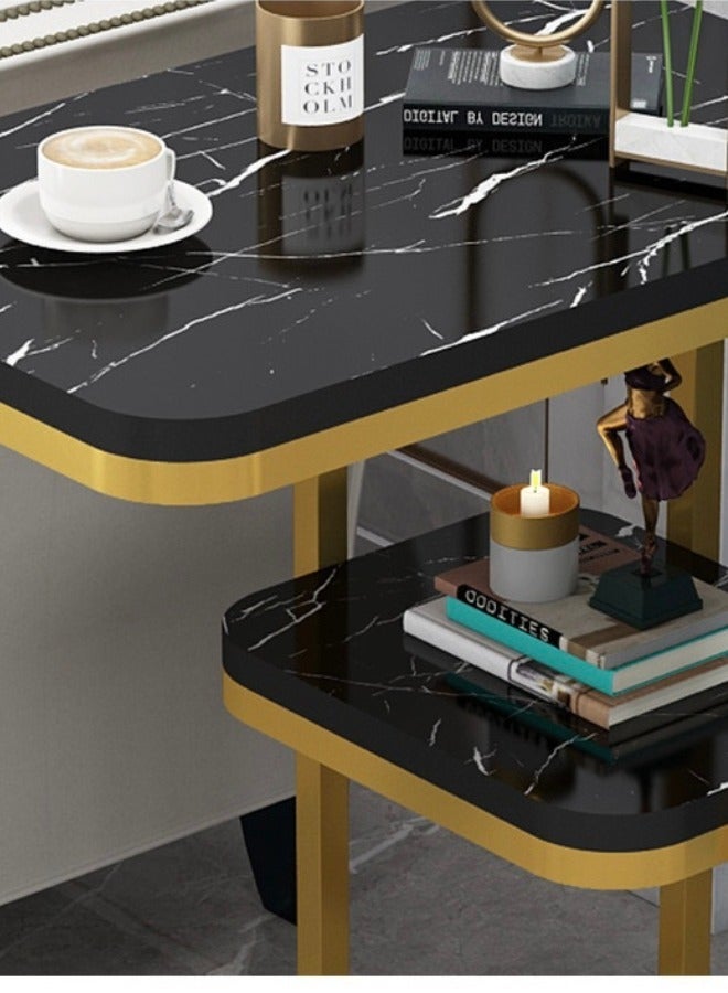 شي ون طاولة المنزل الجانبية للأريكة مزدوجة الطبقة - Image 2