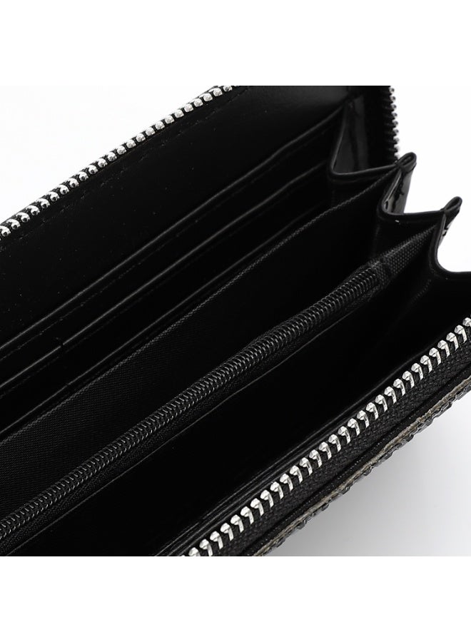 Mr.joe Crystal Zip Wallet - Black - Image 4