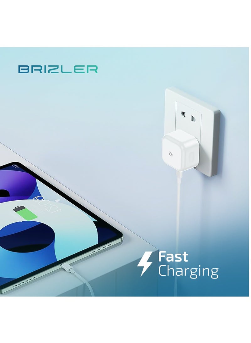 بريزلر محول طاقة بمنفذين بقدرة 35 وات لأجهزة iPad وGalaxy S23/S10+ وiPhone 15/Pro/Mini وPixel والمزيد باللون الأبيض - Image 4