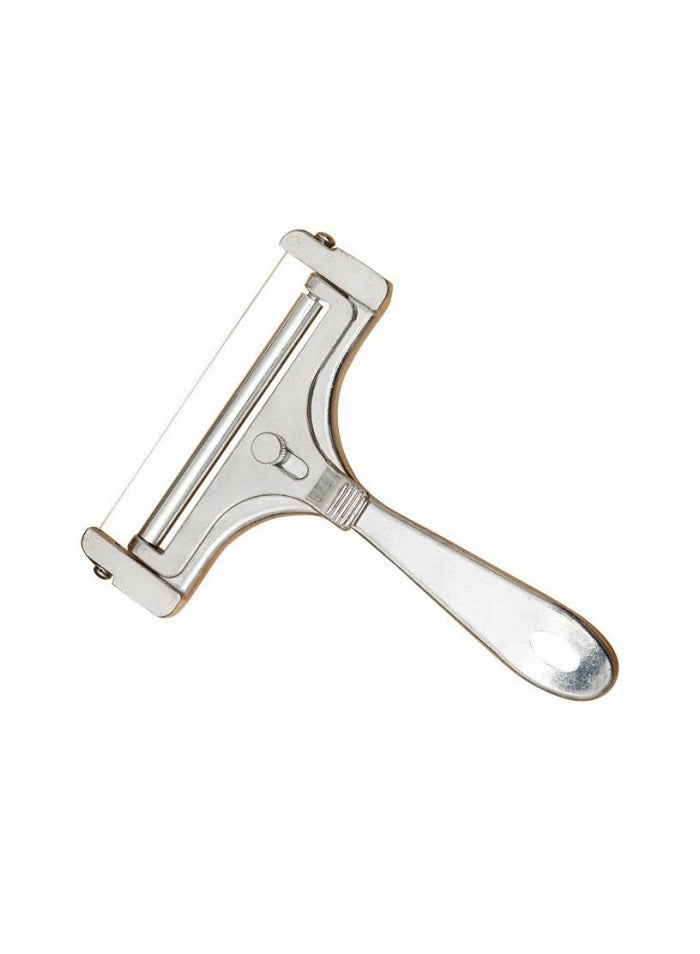 Kitchen Stainless Steel Wire Cheese Slicer - Adjustable Hand Held Cheese Cutter with 2 Extra Wires - Premium Cheese Shaver for Mozzarella, Cheddar, Gruyere - Cheese Cutter with Wire  - Image 1