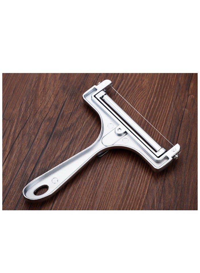 Kitchen Stainless Steel Wire Cheese Slicer - Adjustable Hand Held Cheese Cutter with 2 Extra Wires - Premium Cheese Shaver for Mozzarella, Cheddar, Gruyere - Cheese Cutter with Wire  - Image 5