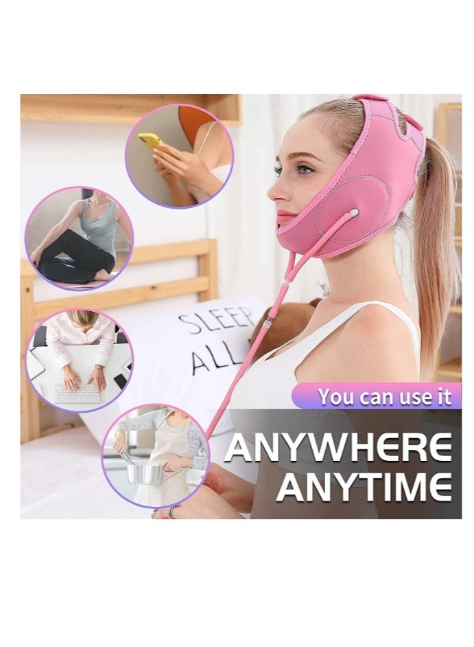 Generic Double Chin Therapy Facial Lifting Facial Slimming Strap Face Lifting Belt Pain-Free Anti Wrinkle Band Double Chin Reducer Bandage Breathable Ultra-thin Soft - Image 2