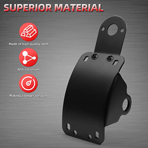Amazicha Motorcycle 1" Axle Hole License Plate Bracket Curved Side Mount License Plate Holder Compatible for Harley Sportster Bobber Chopper - Image 4