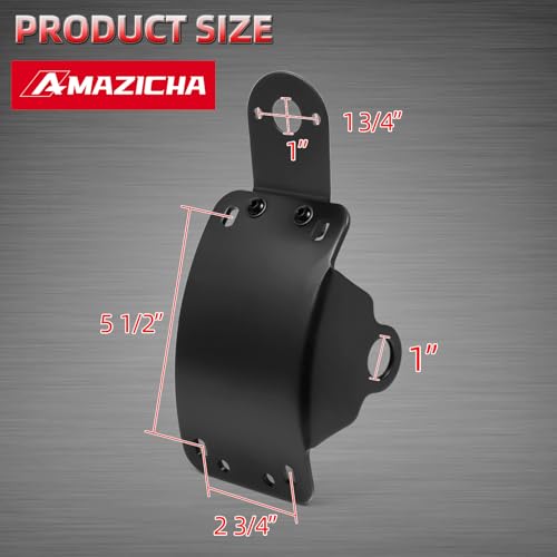 Amazicha Motorcycle 1" Axle Hole License Plate Bracket Curved Side Mount License Plate Holder Compatible for Harley Sportster Bobber Chopper - Image 3