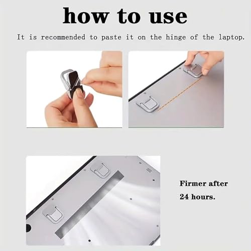 NOTYEX Portable Foldable Mini Invisible Laptop Keyboard Riser, Self-Adhesive Cooling Pad,Laptop Desk Stand for MacBook Apple, Laptop, Lenovo, Dell, Hp, Acer& Other Laptops (Black) - Image 4