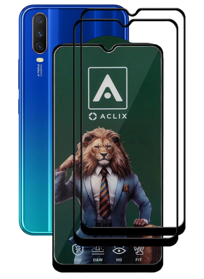 ACLIX 2 Pieces Antistatic ESD Dustproof Premium Quality High Definition Tempered Glass Screen Protector Designed For vivo Y15 - Image 1