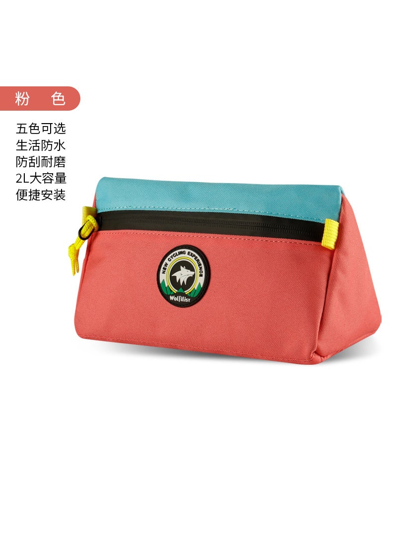 Generic Wolfilist Waterproof Triangle Cycling Bag Pink 