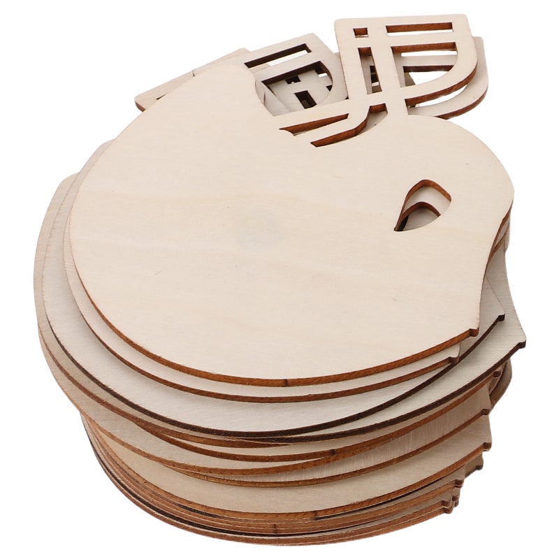 50pcs Unfinished Wood Football Helmet Cutouts Blank Slices Pieces Ornaments with Rope for DIY Paint Football Themed Party Decorations - Image 4