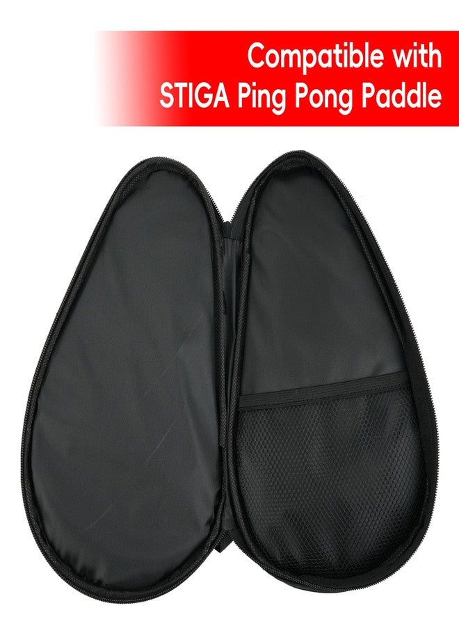 OGNWFUNK Ping Pong Paddle Cover Compatible with STIGA – Table Tennis Case for 2 Paddles & 7 Balls, Large Capacity Paddle Case with Separate Ball Pouch, Water-resistant & Shockproof Storage Bag - Image 5