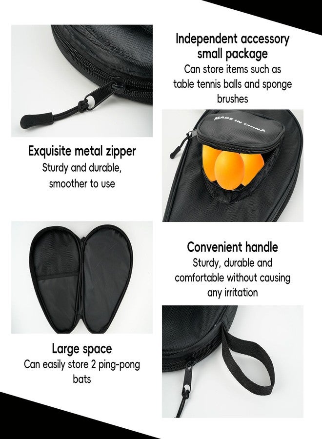 OGNWFUNK Ping Pong Paddle Cover Compatible with STIGA – Table Tennis Case for 2 Paddles & 7 Balls, Large Capacity Paddle Case with Separate Ball Pouch, Water-resistant & Shockproof Storage Bag - Image 3