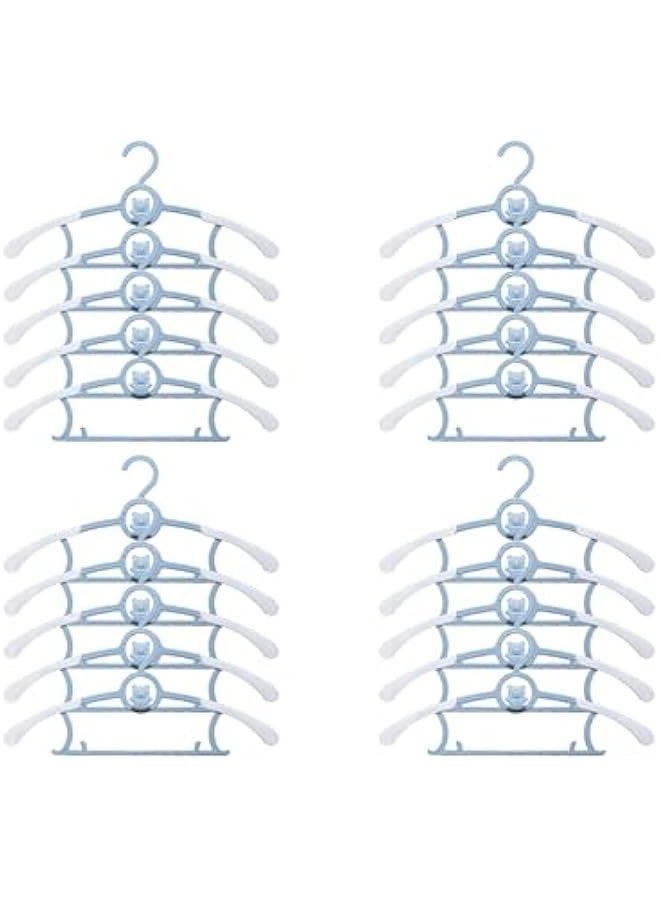 TRASSLE Baby Clothes Hangers for Closet, 20 Pack Adjustable Toddler Kids Hangers,Children Nursery Hangers,Non-Slip and Extendable Laundry Infant Hangers  - Image 1