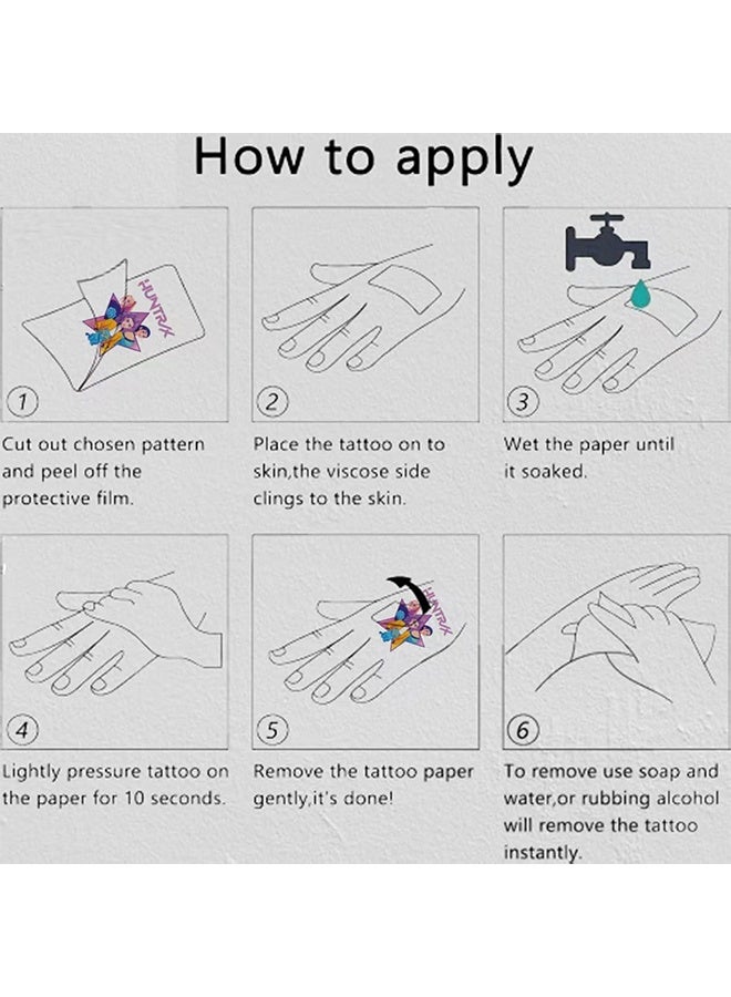 ٨٠ ورقة وشم مؤقت لشخصيات كيبوب شيطانية، هدايا حفلات أعياد ميلاد للبنات والأولاد، أنشطة منزلية، جوائز، مكافآت كرنفال وعيد الميلاد. - Image 4