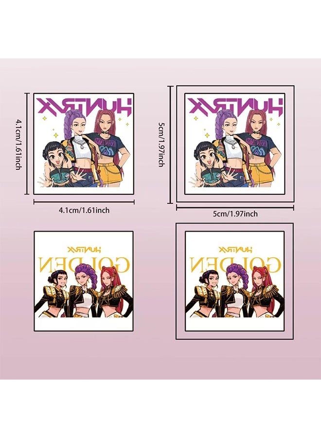 ٨٠ ورقة وشم مؤقت لشخصيات كيبوب شيطانية، هدايا حفلات أعياد ميلاد للبنات والأولاد، أنشطة منزلية، جوائز، مكافآت كرنفال وعيد الميلاد. - Image 5