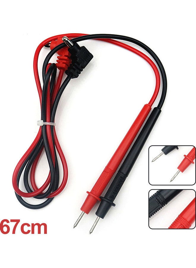 NIBEMINENT 1 Pair Universal Digital 1000V 10A Needle Tip Multimeter Probe Test Pen Lead Red + Black 20*10*20cm  - Image 1