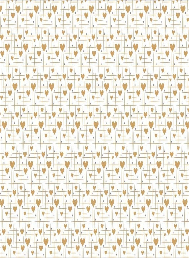 Unwrap Delights Gift Packing Paper- Pack of 25 Sheets with Golden & Silver Heart Design- Wrapping Paper Sheets 18 x 25 Inches- Perfect for Birthdays, Weddings, Diwali, Girls’ Gifts, Books, Decorations, and Packaging Boxes - Image 1