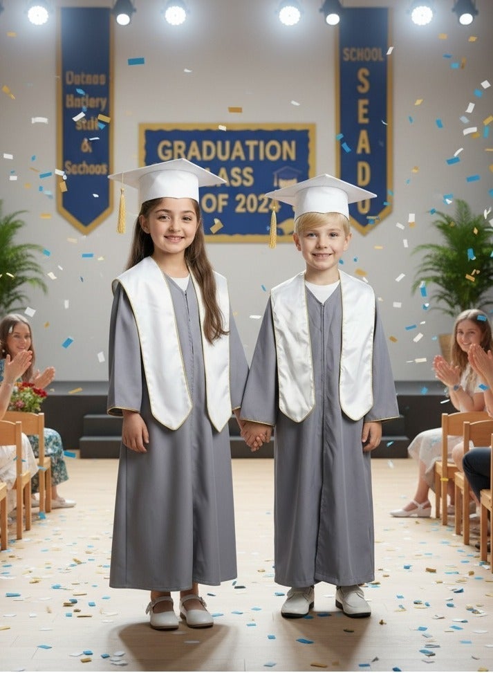 BHNS Graduation Abaya, Graduation Robe, Graduation Outfit, Graduation Party Wear, Graduation Gifts, Graduation Uniform, Graduation Present, Graduation Supplies, Graduation Decorations, Complete Graduation Set, Graduation Cap with Stole, Graduation Gown, Graduation Box - Image 1