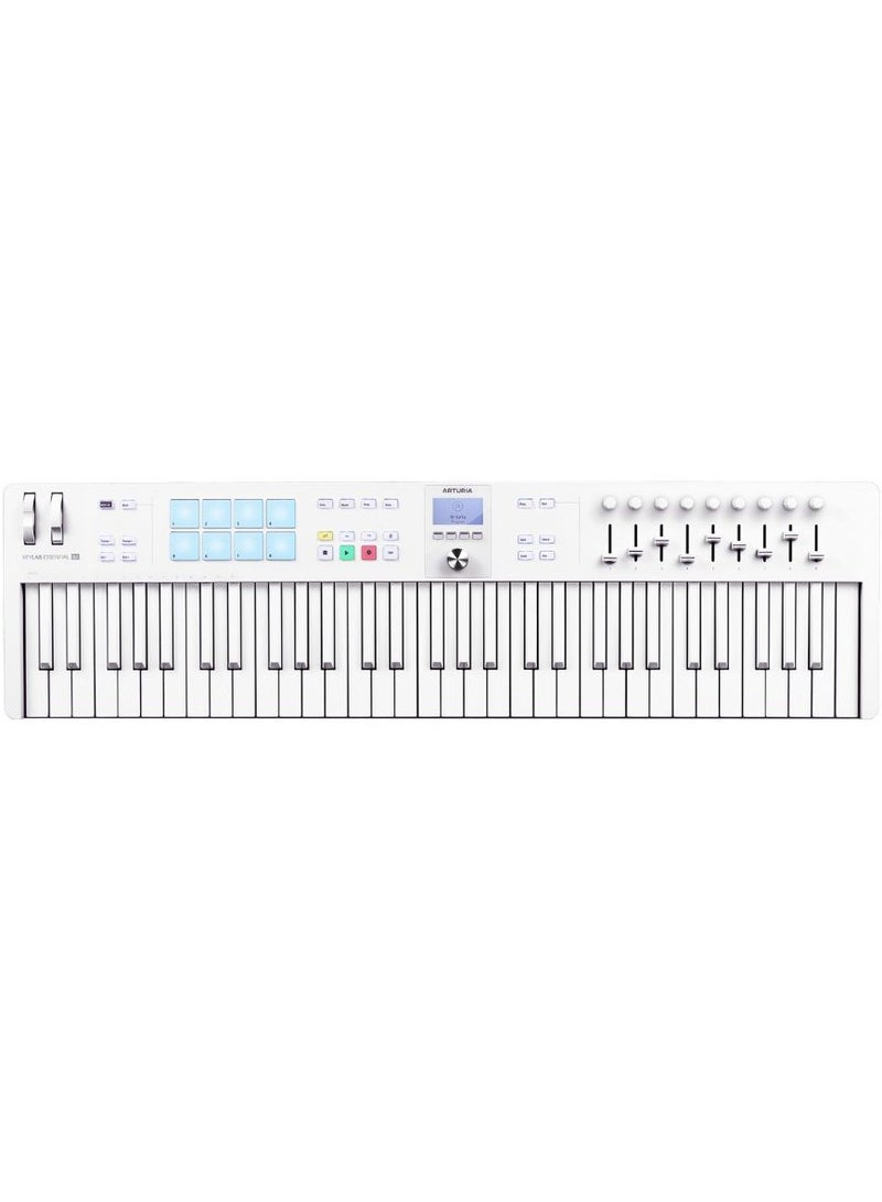 Arturia KeyLab Essential mk3 61-key Keyboard Controller – Alpine White - Image 1