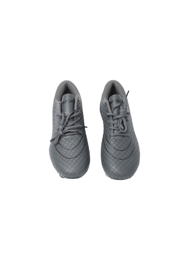 حذاء كرة قدم للأطفال – تصميم بأربطة، سطح مزخرف – المقاسات الأوروبية 31–36 - Image 1