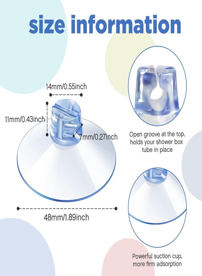 تونديامو حامل دش حمام من تونديمو، 6 قطع، سهل التركيب مع 3 حلقات مطاطية، ديكور حمام واستبدال (حاملات أكواب الشفط) - Image 3