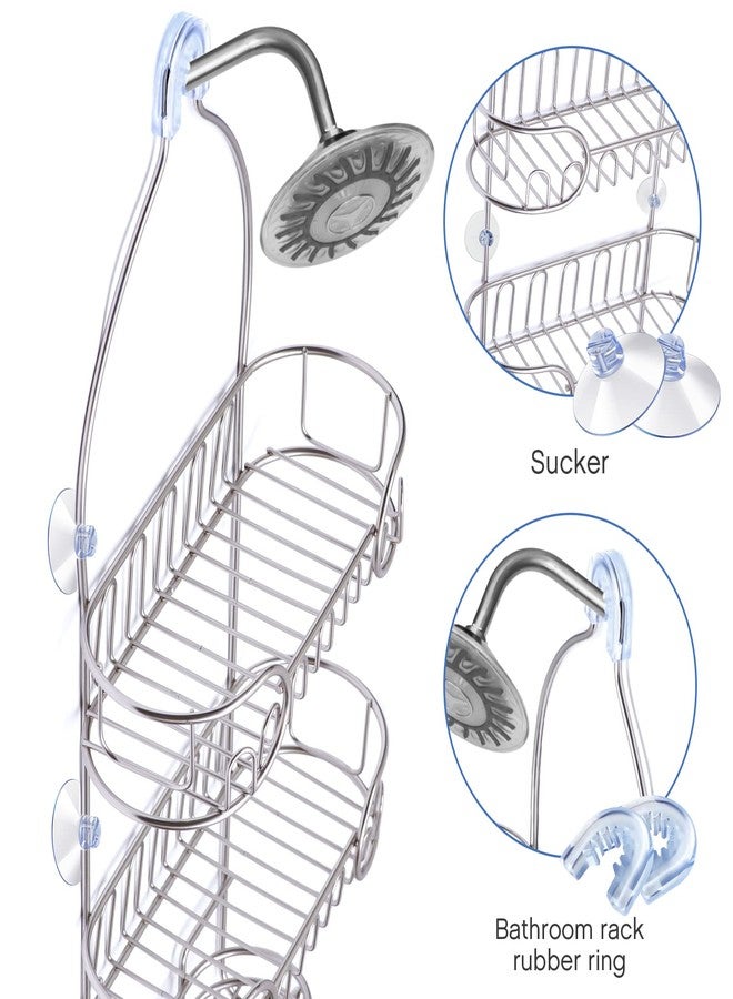 تونديامو حامل دش حمام من تونديمو، 6 قطع، سهل التركيب مع 3 حلقات مطاطية، ديكور حمام واستبدال (حاملات أكواب الشفط) - Image 4