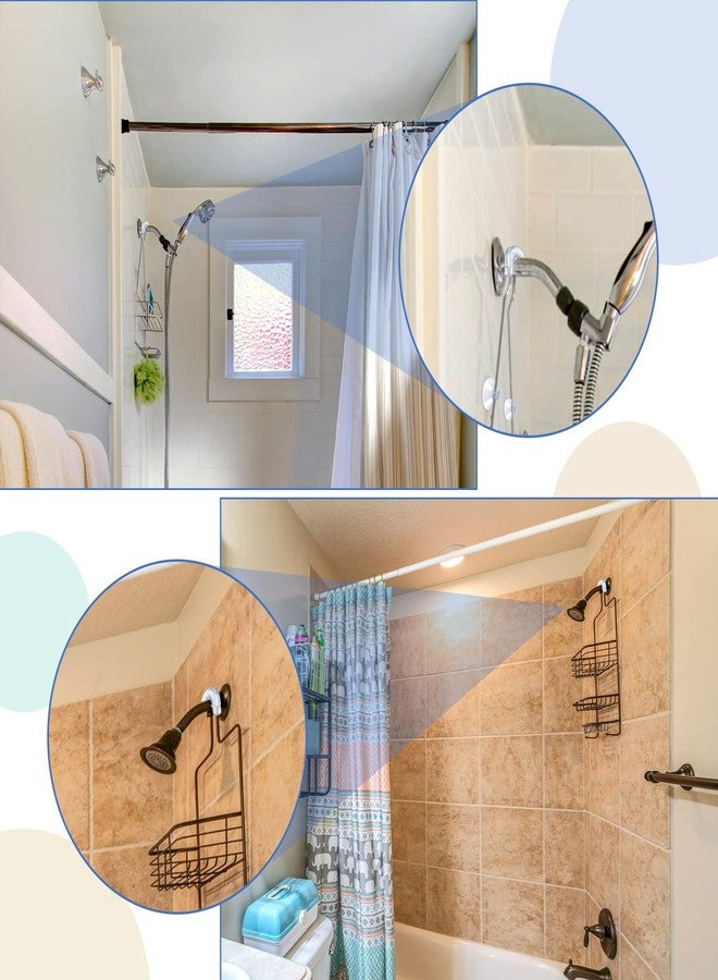 تونديامو حامل دش حمام من تونديمو، 6 قطع، سهل التركيب مع 3 حلقات مطاطية، ديكور حمام واستبدال (حاملات أكواب الشفط) - Image 5