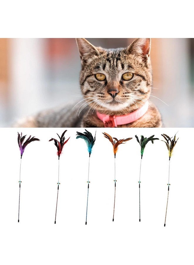 Cat Feather Spring Stick - Interactive Bell Rod Wand For Endless Playtime Enjoyment And Mental Stimulation | Engage Your Kitty'S Natural Instincts For Hunting And Pouncing (Red) - Image 4