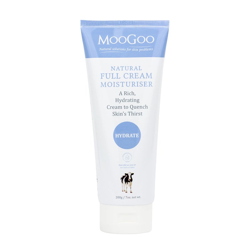 MooGoo Natural Full Cream Moisturizer - Ultra-Hydrating Repair for Dry, Itchy, Sensitive Skin - Suitable for Face, Body & All Ages, 200g/7oz. - Image 1
