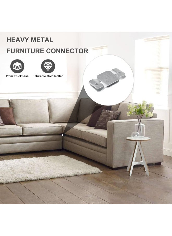 DEEPDREAM - 12 Pieces Sofa Linker Furniture Connector With Screws Interlocking Furniture Connector With 28 Psc Screws Sectional Sofa Connector - Image 1