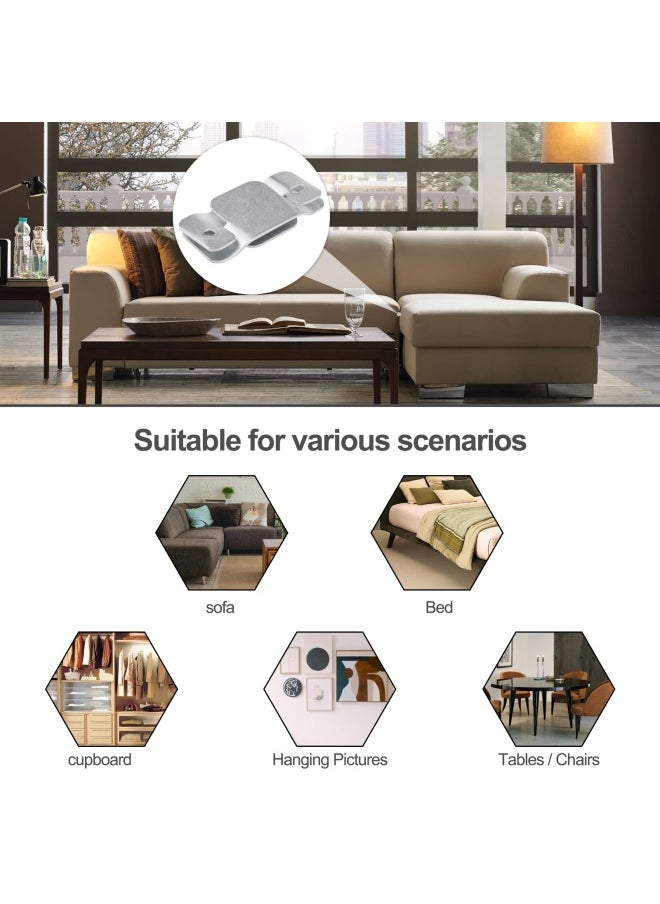 DEEPDREAM - 12 Pieces Sofa Linker Furniture Connector With Screws Interlocking Furniture Connector With 28 Psc Screws Sectional Sofa Connector - Image 1