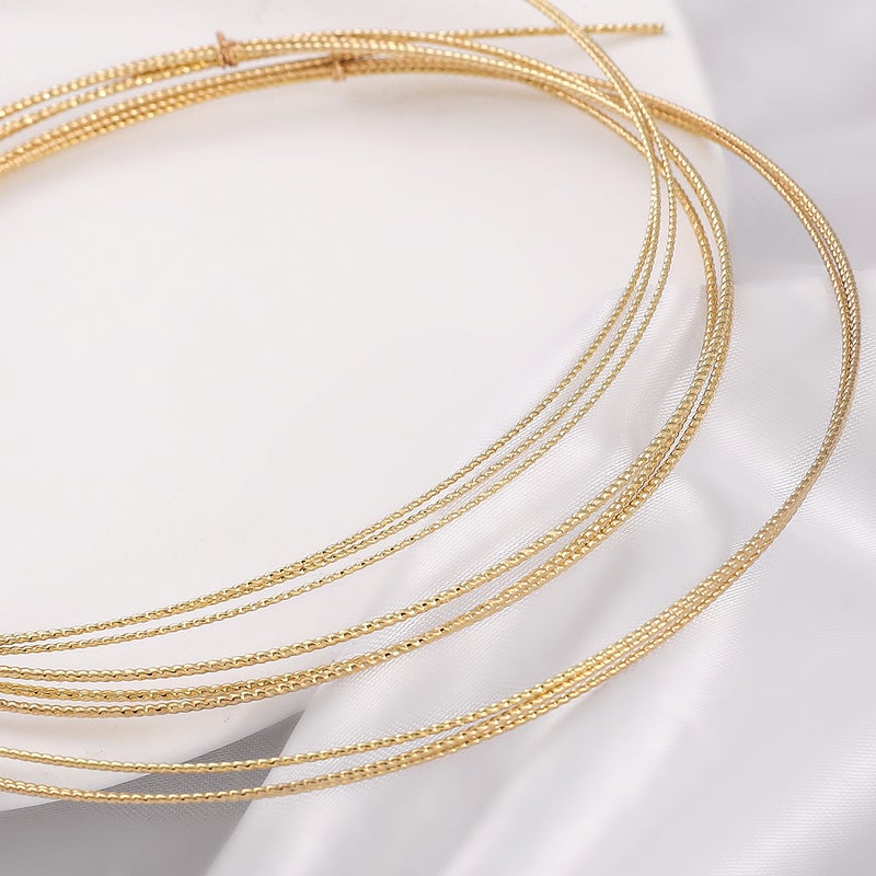 14K Gold Plated Copper Crafting Wire 0.8mm electroplated 14k gold 1 m/bag