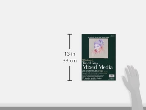 Strathmore Toned Mixed Media Paper Toned Grey 9"X12"-15 Sheets -62462309 - Image 3