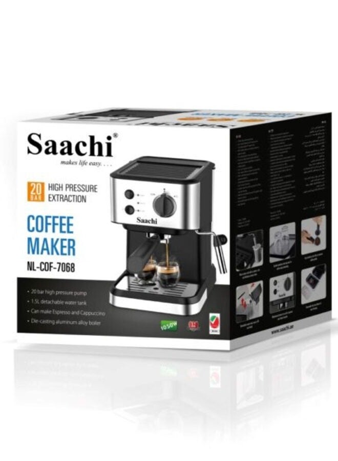 Saaachi 20-Bar Coffee Maker NL-COF-7068-BK  - Image 3