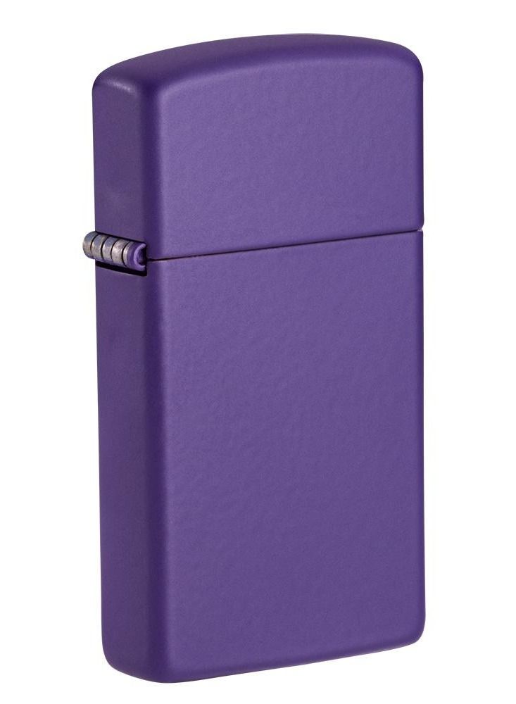Zippo Slim Purple Matte Windproof Lighter - Image 1