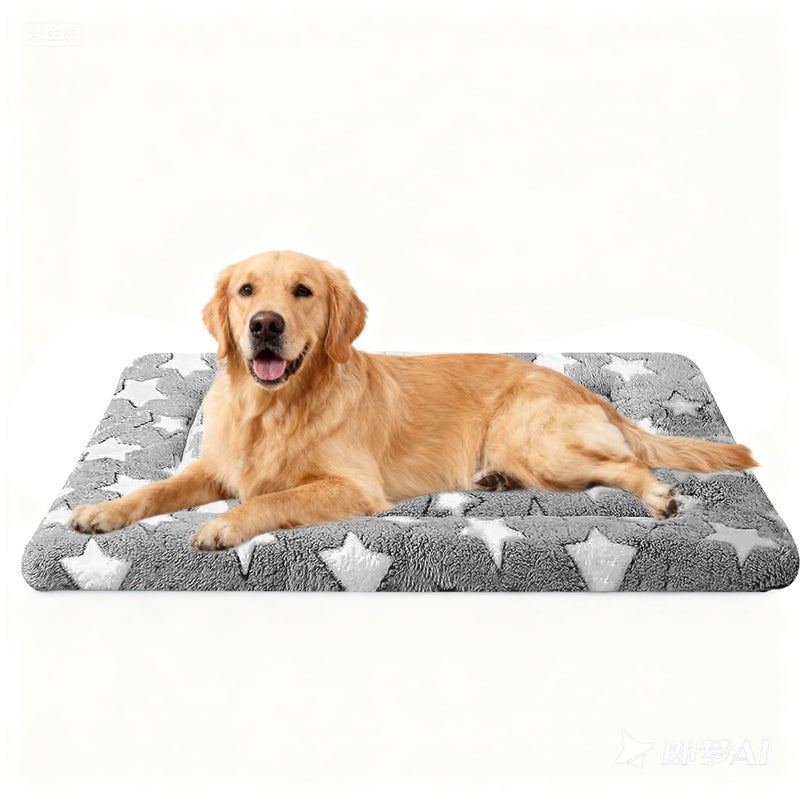 pobopobo Dog Bed Mat, Reversible Crate Pads for Small/Medium/Large Dogs & Cats Sleeping, Portable & Soft, Dog Beds Crate Pad - Machine Washable Mat Bed Kennel Mat Cat Bed - Image 1